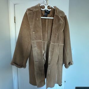 Faux fur vintage coat